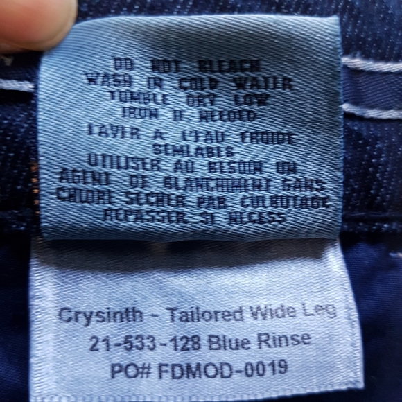 Fidelity Crysinth Tailored Wide Leg Jeans Blue Rinse Sz 29 x 34. Worn once - Picture 9 of 16